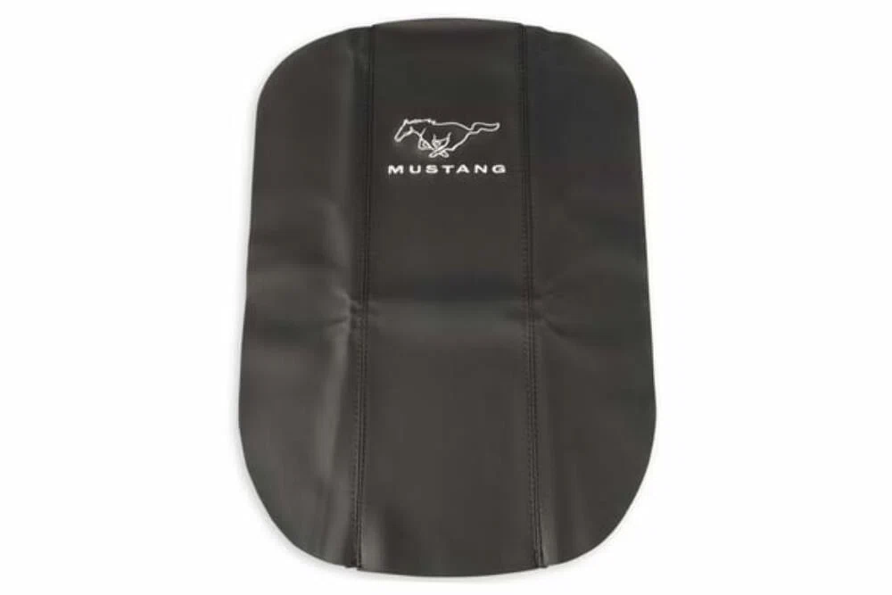 Console Pad Cover w_Logo Blck fits Ford Mustang 2005-2009 Drake -5M3Z-6306024-MV
